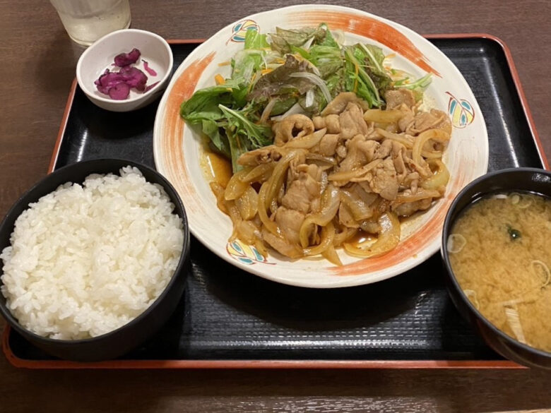 豚バラ焼肉定食