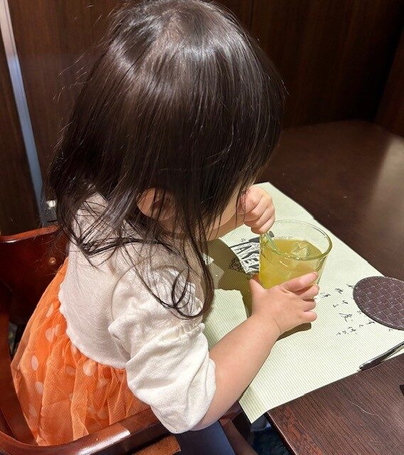 良い子に食事ができました